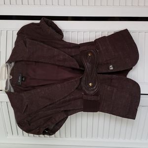 Belted cap sleeve jacket